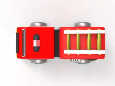 Cartoon Truck Low-poly 3D model order