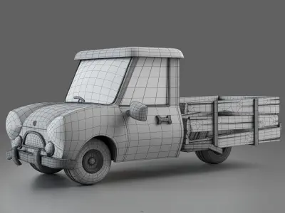 Stylized Car Low-poly 3D model
