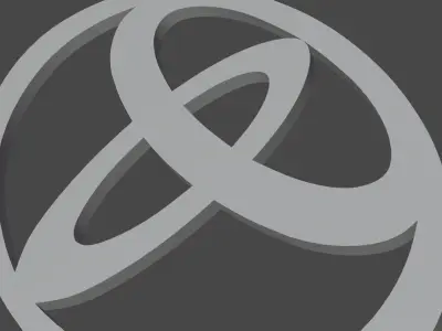 Toyota emblem Low-poly 3D model