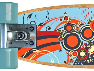 Skateboard with wheels 3D model get