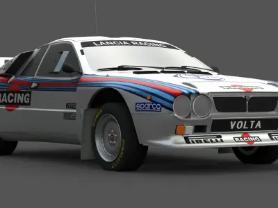 1984 Lancia 037 Rally 3D Model High-Quality Detailed Design Low-poly 3D model