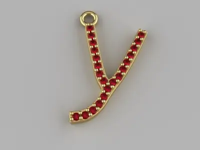 Diamond y Pendant Gold Silver Platinum Luxury Jewelry 3D print model