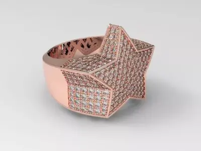 Star ring v2 3D print model