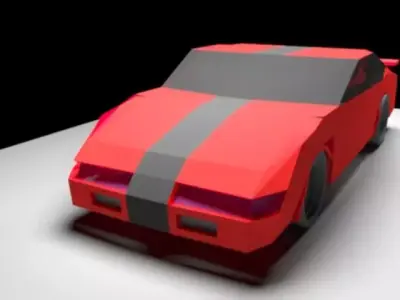 Low Poly Car race Low-poly 3D model