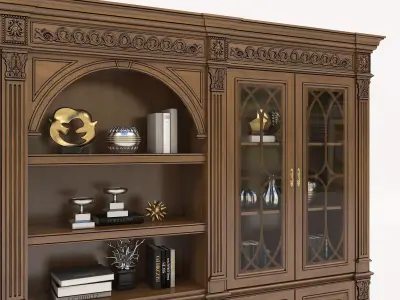 Classic Display Cabinet and Decoration 7 3D model