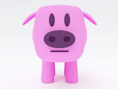 Pig 3d model toy 3D model