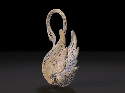 Decorative swan 3D print model