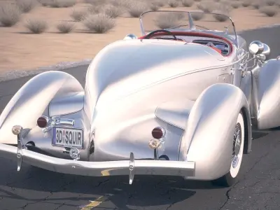 Auburn Speedster 851 desert studio 3D model