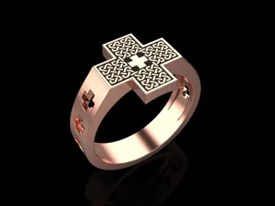 Celtic cross ring  126  3D model