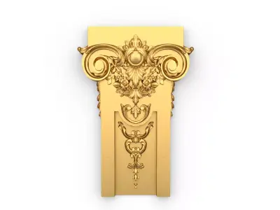 Classic decor ornament carved 07  3D model