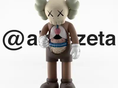 Kaws Hollowed for Print 3D print model