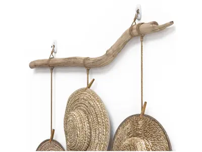 Hat Hanger wall boho decoration 3D model