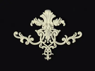 Central decor ornament for furniture 3D model 665