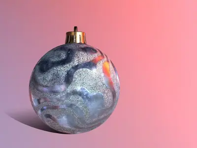 Christmas Ball White Free low-poly 3D model