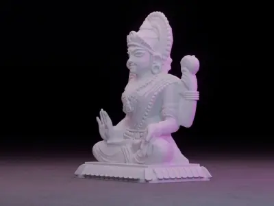 Saraswati Idol 3D Printable model 1 3D print model