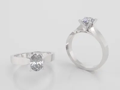 OVAL 0-75-CT Flat Profile Round Shank Width 2-4mm 3D print model