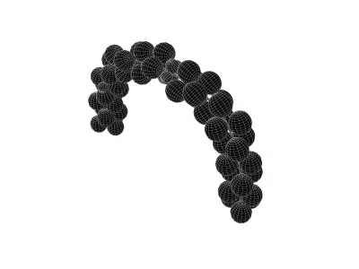 Carnival Balloon Garland V1 006 Low-poly 3D model