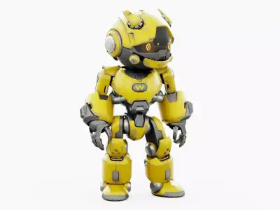ROBO ZERO-J  Rigged for Unreal Engine - Unity - MIXAMO 3D model