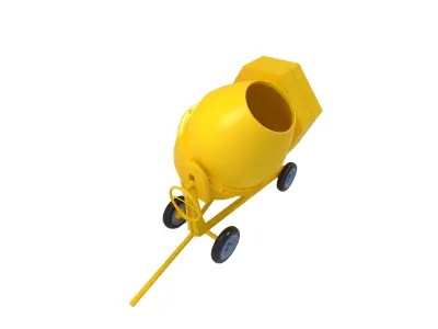 construction concrete or cement mixer model 3D model