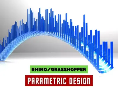 Parametric Staircase Facade Design Grasshopper Rhino Files 3D model