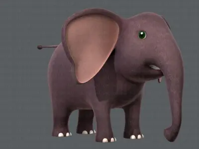 Elephant V01 Low-poly 3D model