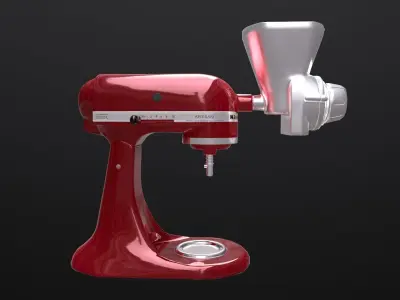 Grain Mill Stand Mixer Attachment Low-poly 3D model