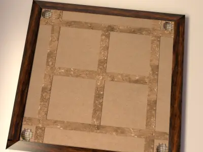 Carrom Board Game 3D model