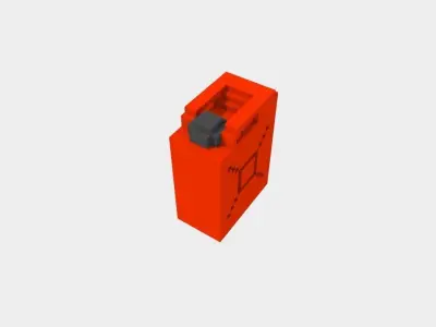 Voxel Gas Gallon Low-poly 3D model