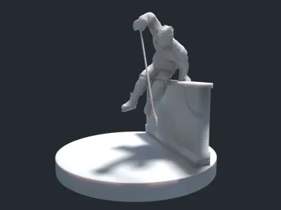 HOCKEY PLAYER POSE 5 MODEL NO TEXTURE 3D print model