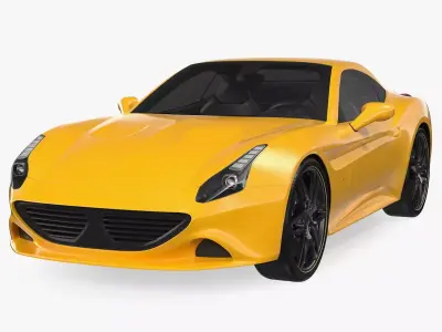 Generic Sport Car Simple Interior 3D model