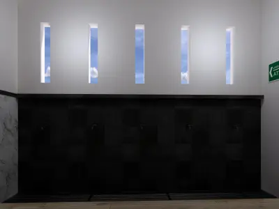 Simple Modern Islamic Prayer Room Mosque Mushola 3D model