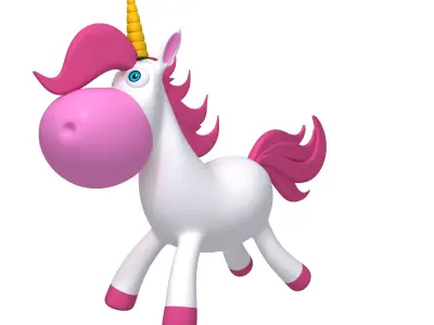 Unicorn Cartoon 3D model