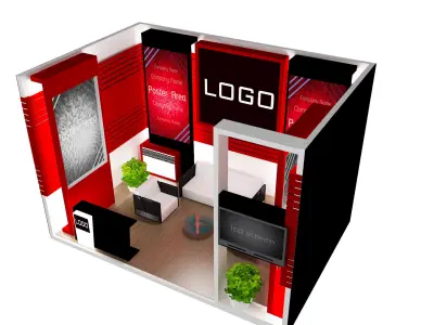 Booth Exhibition Stand a438 3D model