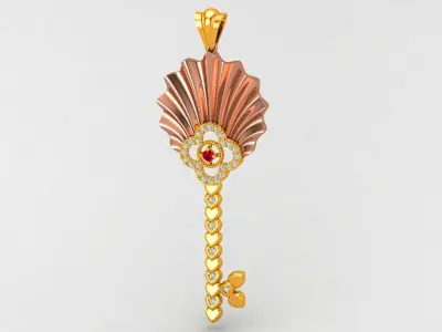 Luxury Pendant Key 3D print model