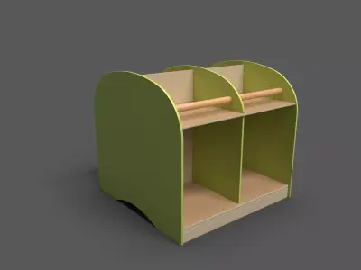 AlbumTrayMaxivision Green Low-poly 3D model