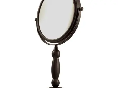 Two Sided Magnification Swivel Makeup Mirror 3D model