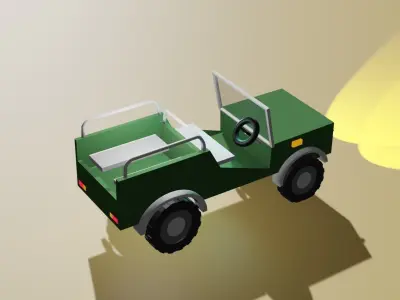 safari car 3d model  Free low-poly 3D model