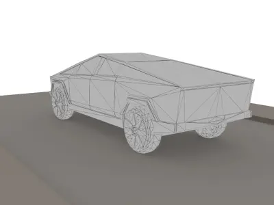 Tesla Cybertruck Free low-poly 3D model