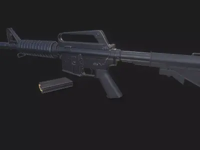 XM177 Carbine Vietnam War Low-poly PBR Low-poly 3D model