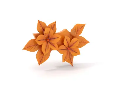 Elegant Floral BasRelief model pack Low-poly 3D model