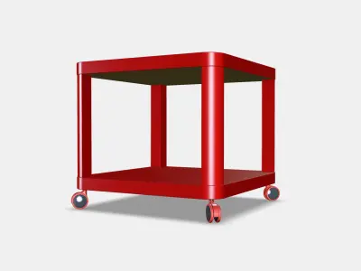 TINGBY Side table on castors 2 Low-poly 3D model
