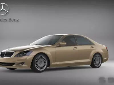 2005 Mercedes-Benz W221 S-Class S 500 Low-poly 3D model