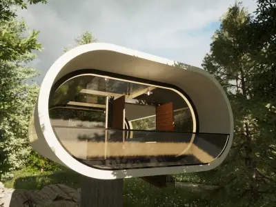 Luxury CyberTreehouse Free 3D model
