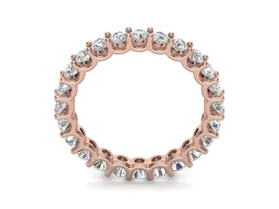 U Shaped Eternity Ring 3 point 1 mm stone size swiss 18 and EU58 3D print model