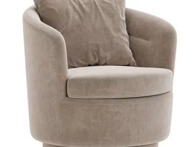 Viv Swivel Chair By westelm 3D model