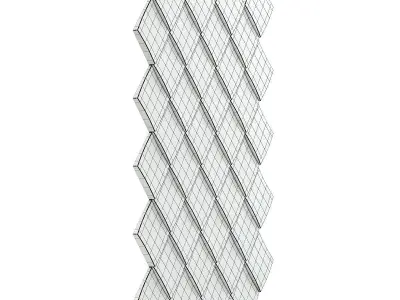 Wooden Wall Panel 3D model buy