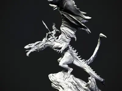 Mistress of the Dragons 3d printable  3D print model