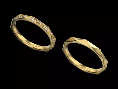 Laurence Graff Signature Faceted Diamond 3D print model