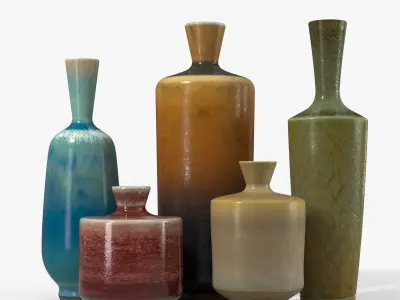 Ceramic Vases collection by Berndt Friberg 3D model