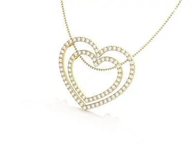 HEART PENDANT 3D print model 5